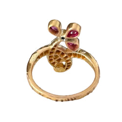 Rose gold, Platinum, Ruby, Pearl and Diamond Ring