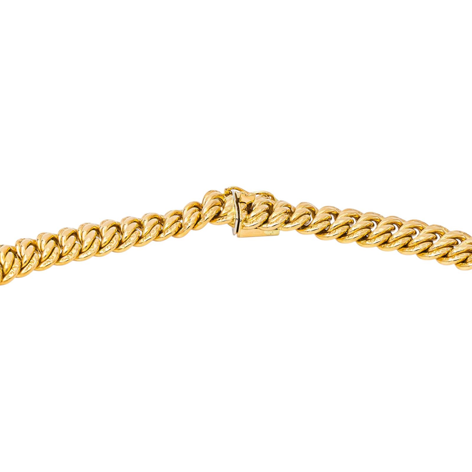 Yellow Gold American Link Necklace