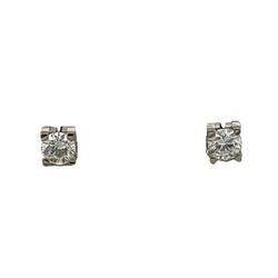 CARTIER "Double C" Earrings in White Gold and Diamonds