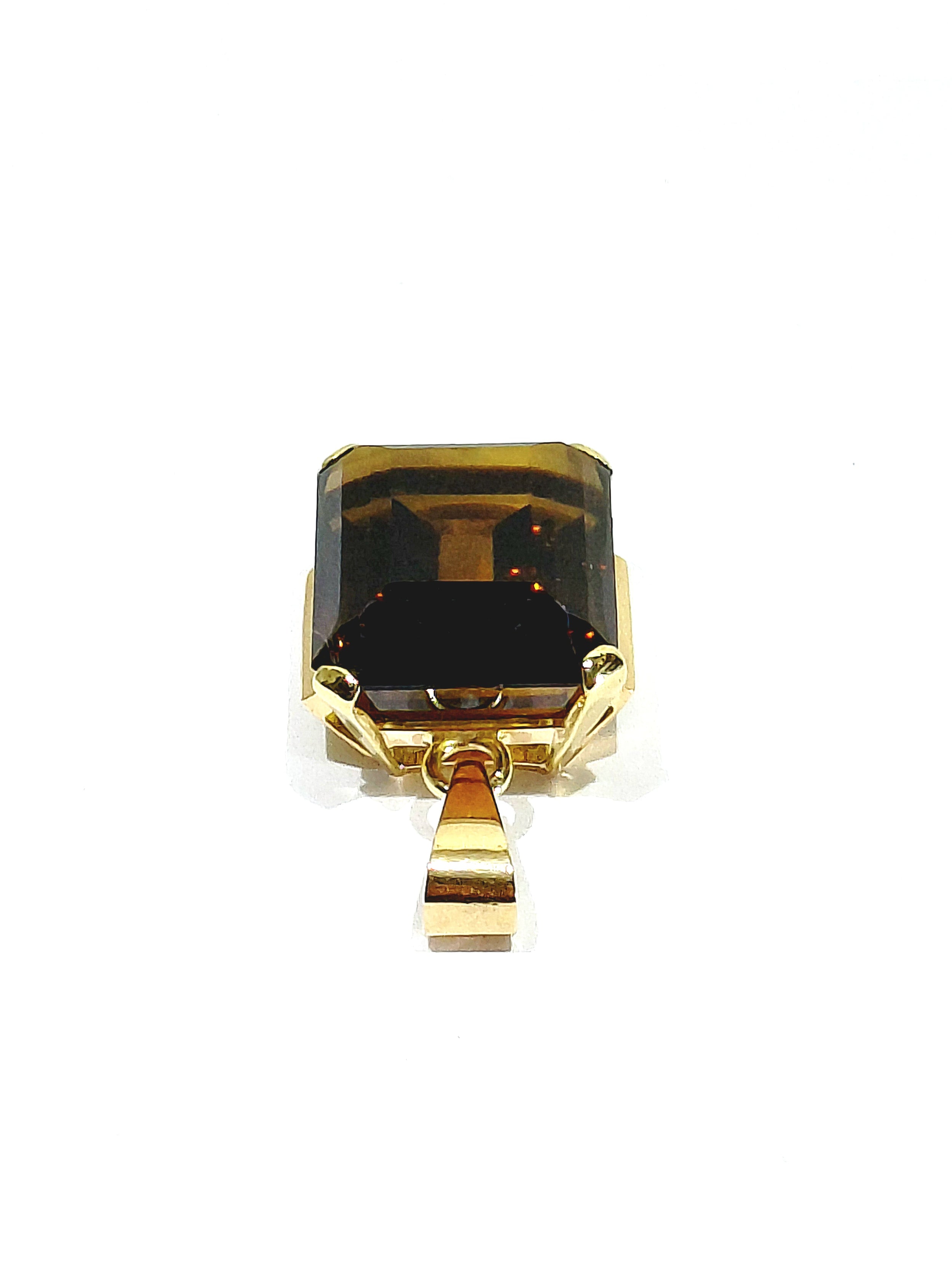 Rose Gold and Citrine Pendant