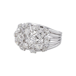 Platinum Diamond Dome Ring