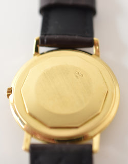VACHERON & CONSTANTIN watch in yellow gold and leather