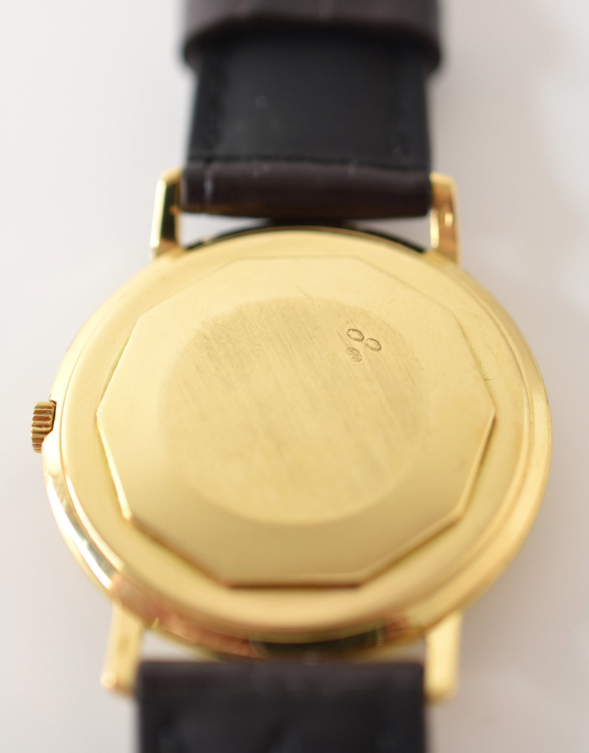 VACHERON & CONSTANTIN watch in yellow gold and leather