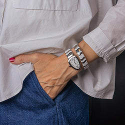 Montre BULGARI Spiga en acier, céramique et spinelle