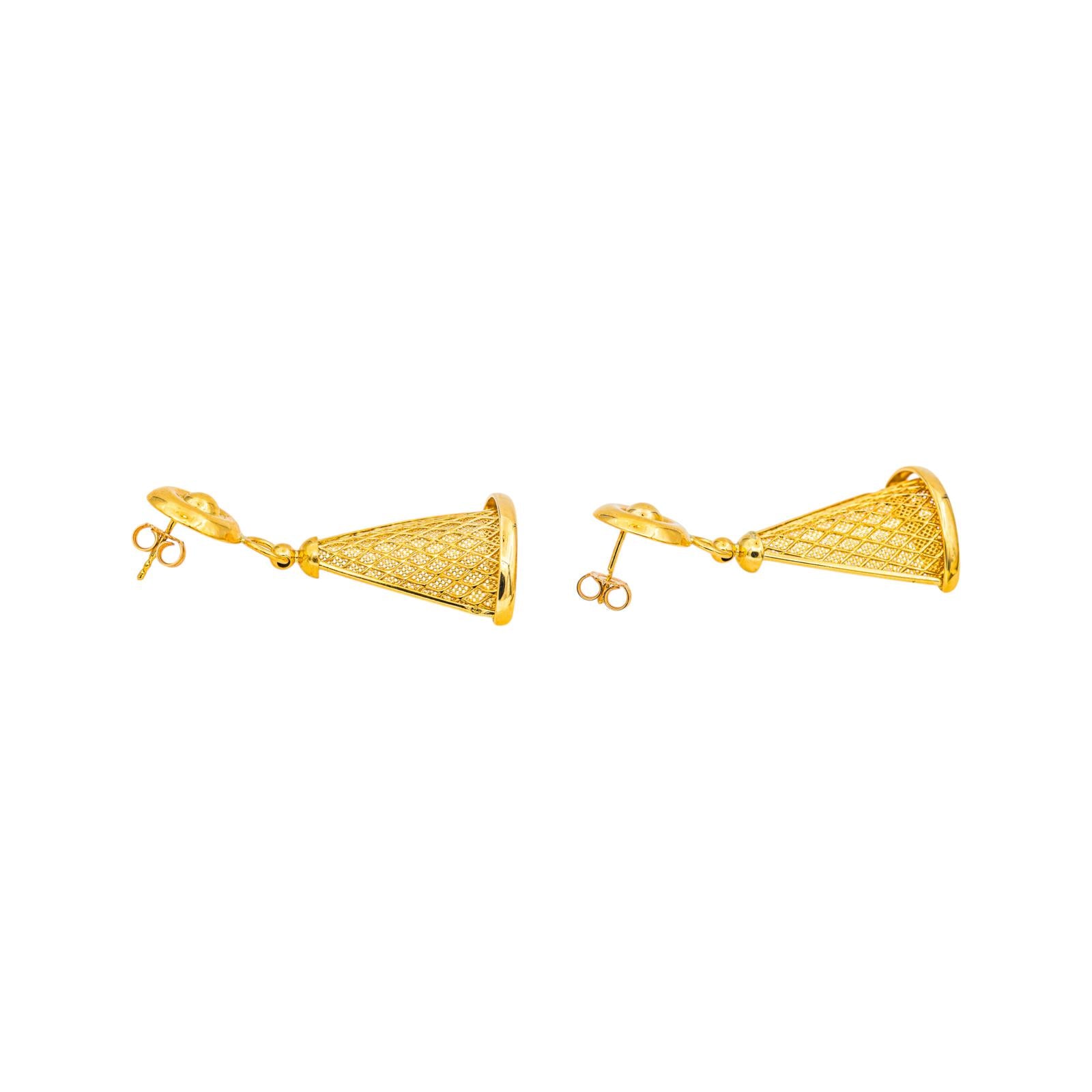 Yellow Gold Drop Earrings