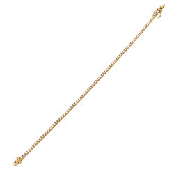 Bracelet ligne, or rose et diamants taille brillant, 1.38 carat.