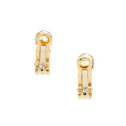 CARTIER "C de Cartier" Clip Earrings in white gold, yellow gold, and rose gold