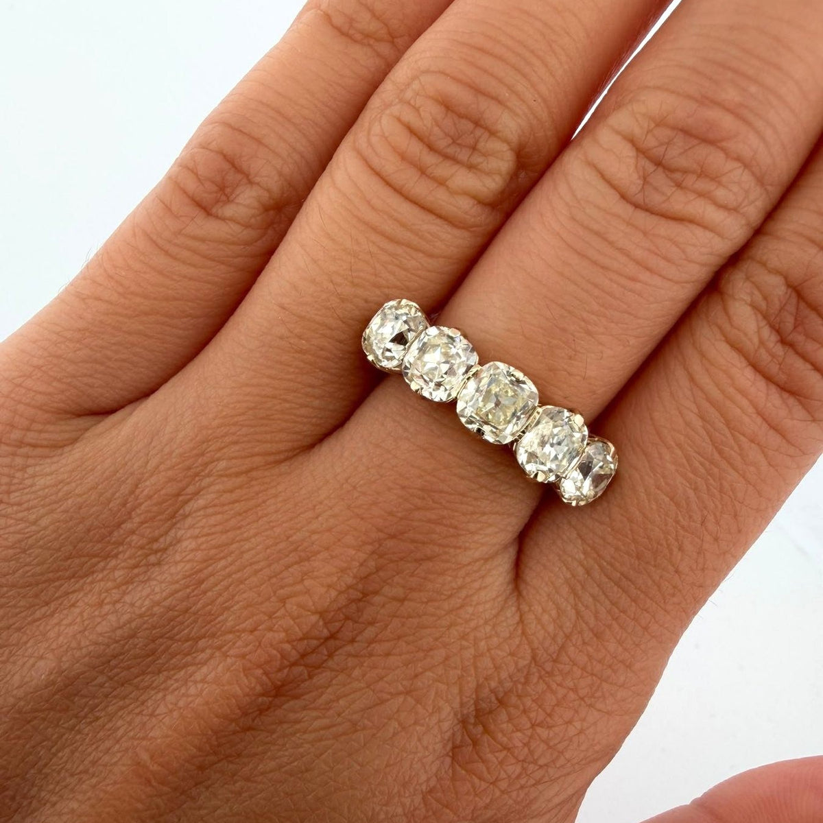 White Gold and Diamond Wedding Band