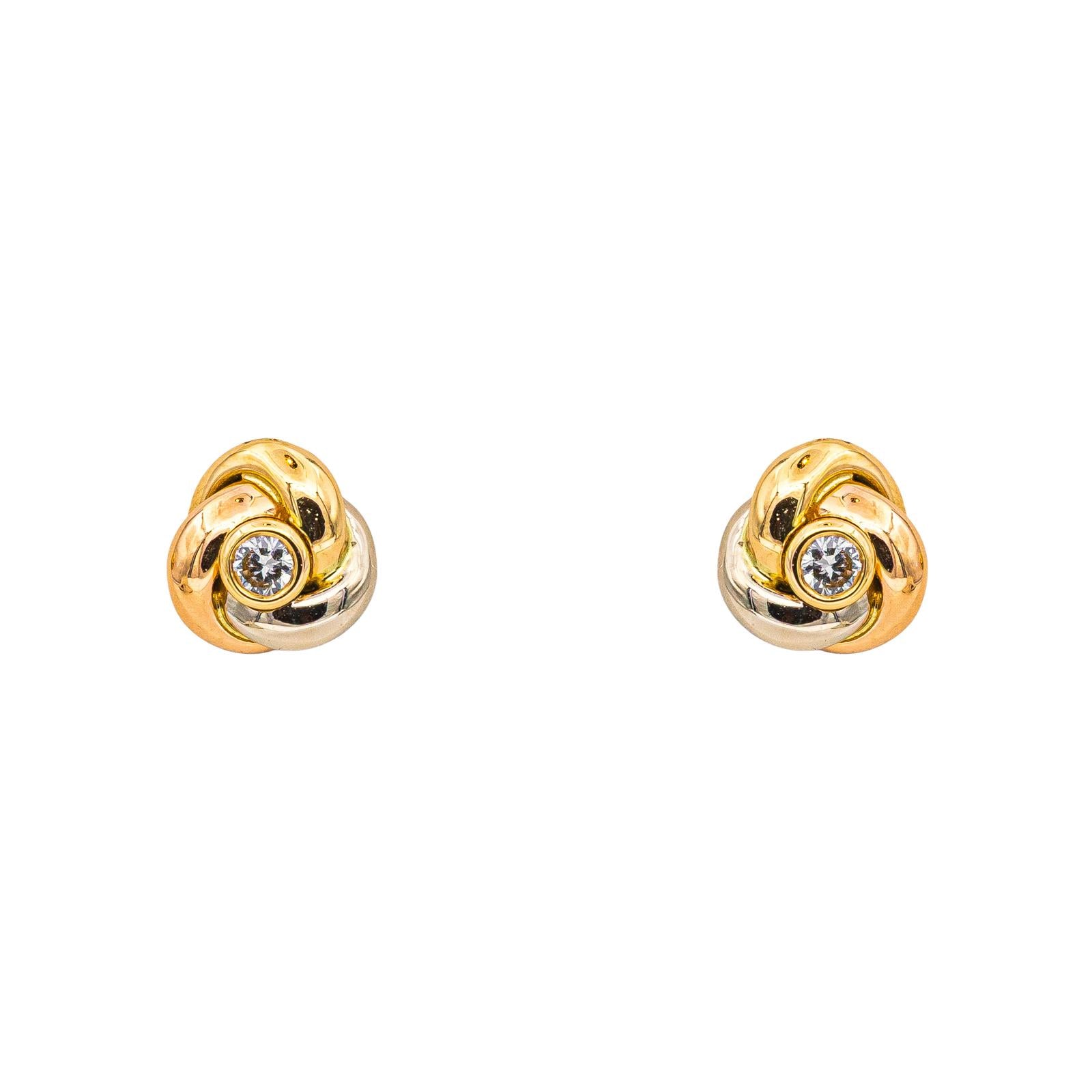 Cartier Boucles d'oreilles Puces Trinity Or rose Diamant