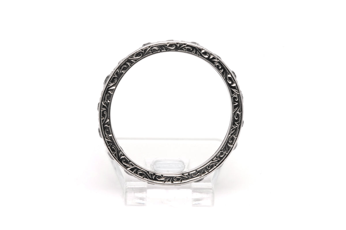 Bague Alliance en or blanc et diamants