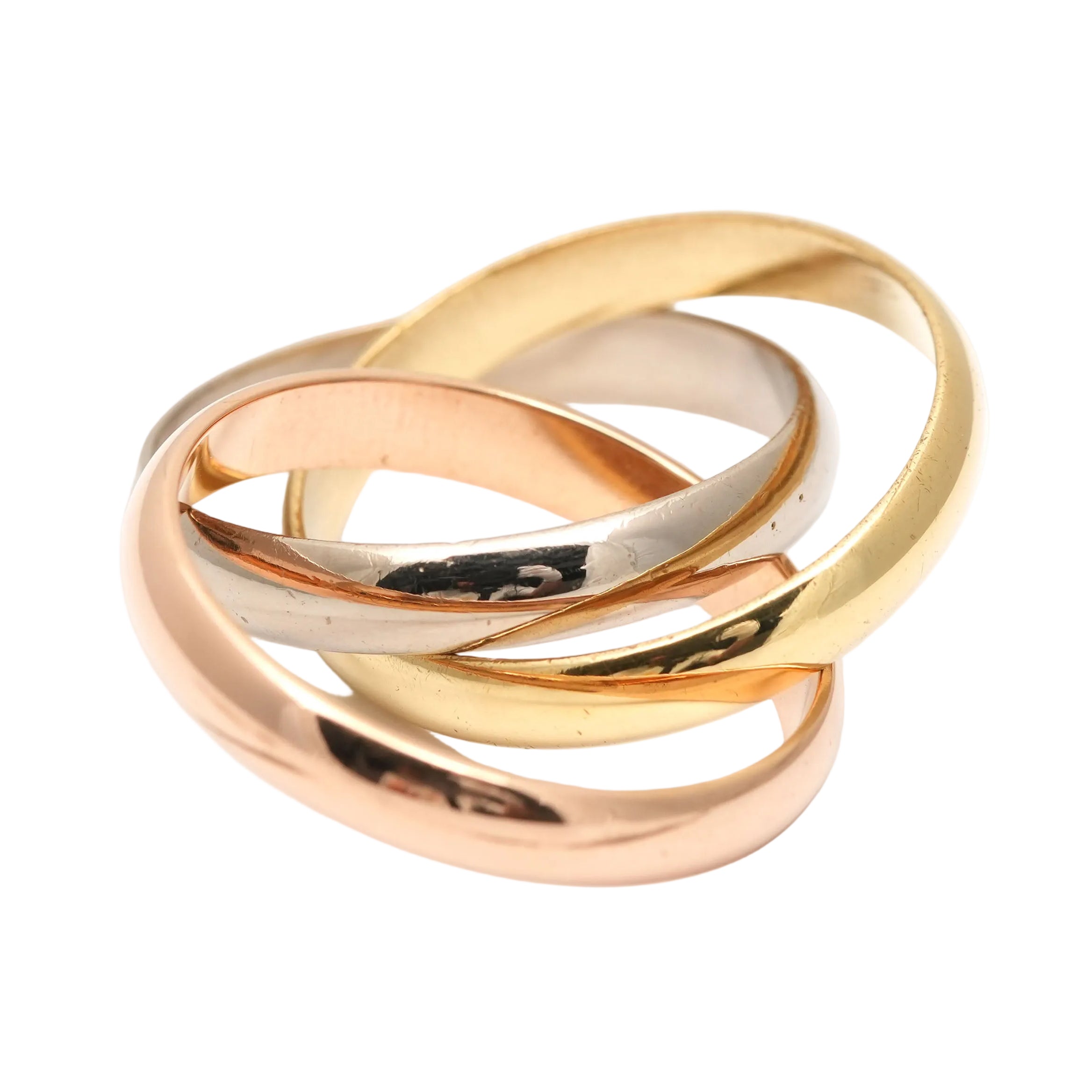 CARTIER "Trinity" Wedding band in white gold, yellow gold, and rose gold