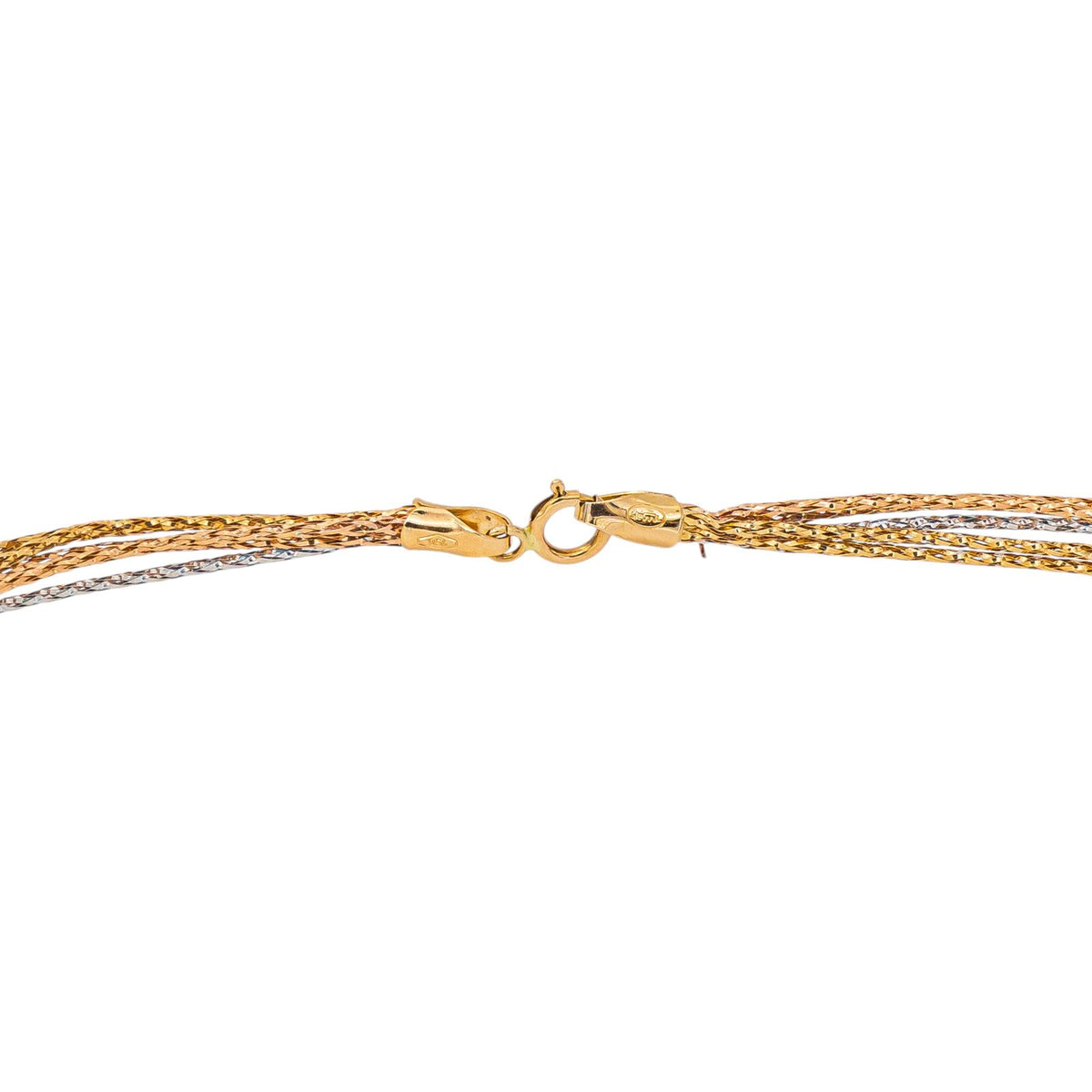 Yellow Gold Braided Link Necklace