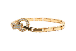 CARTIER "Agrafe" Link Bracelet in yellow gold and diamonds