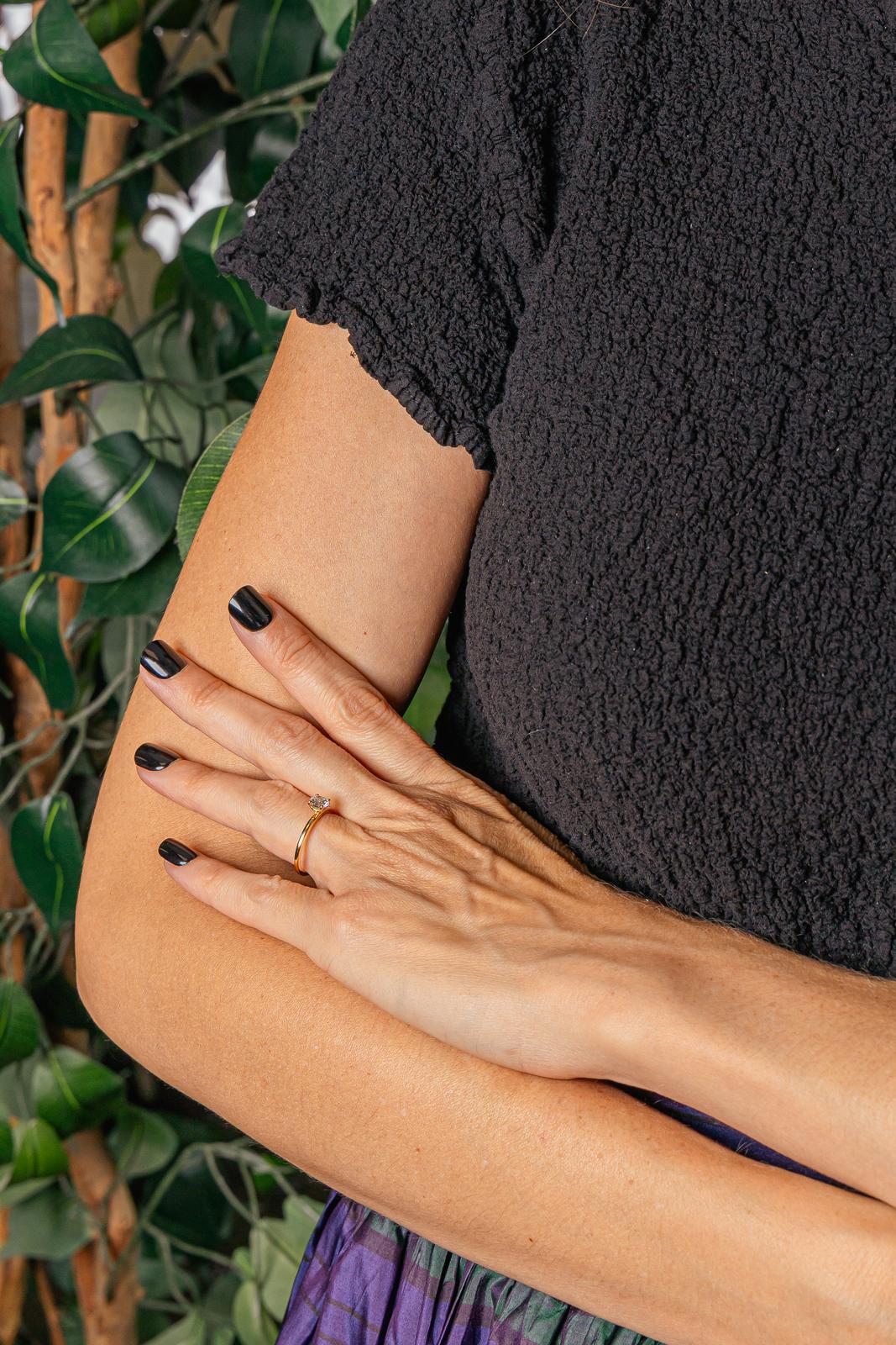 Bague Solitaire Or jaune  Diamant