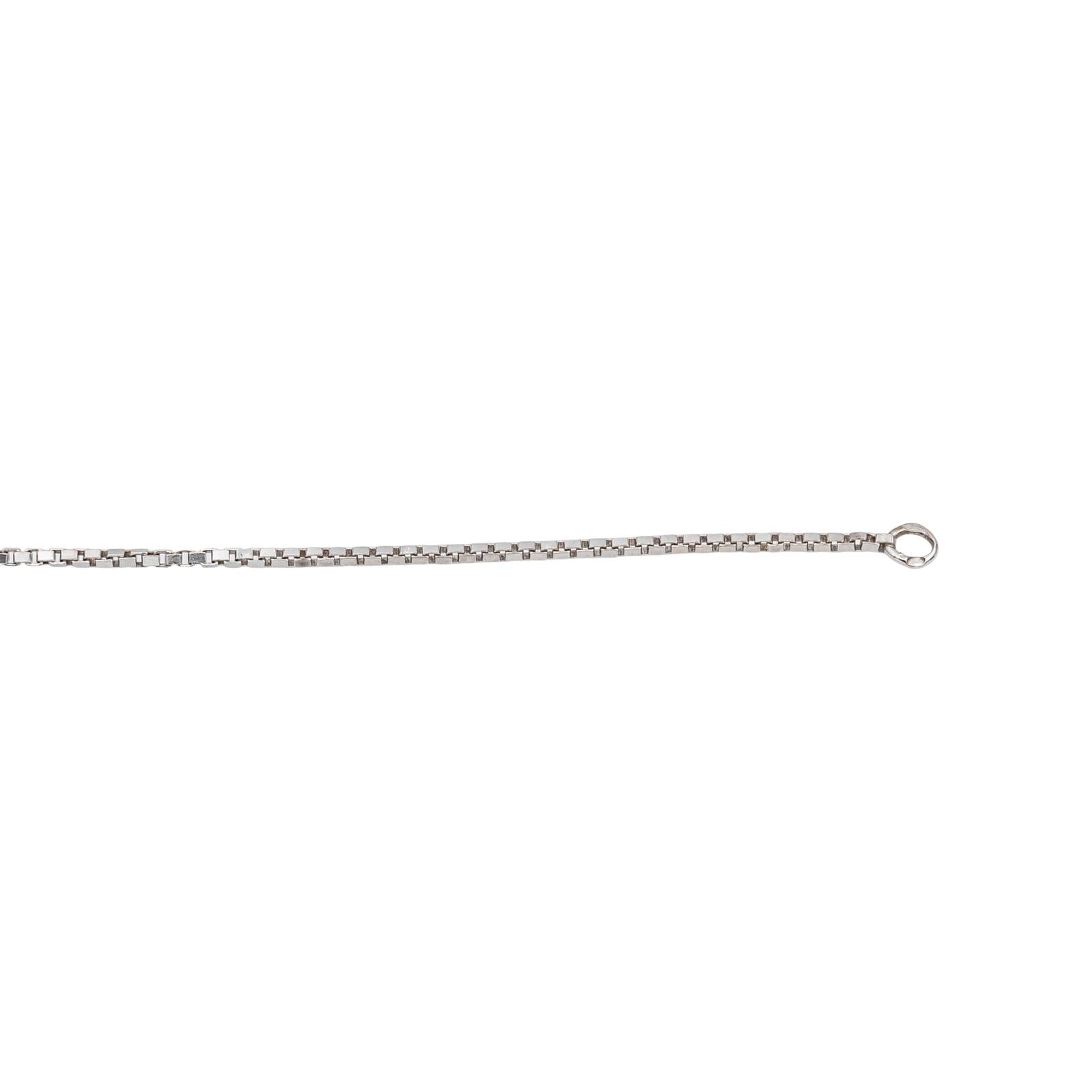 White gold Box chain Necklace