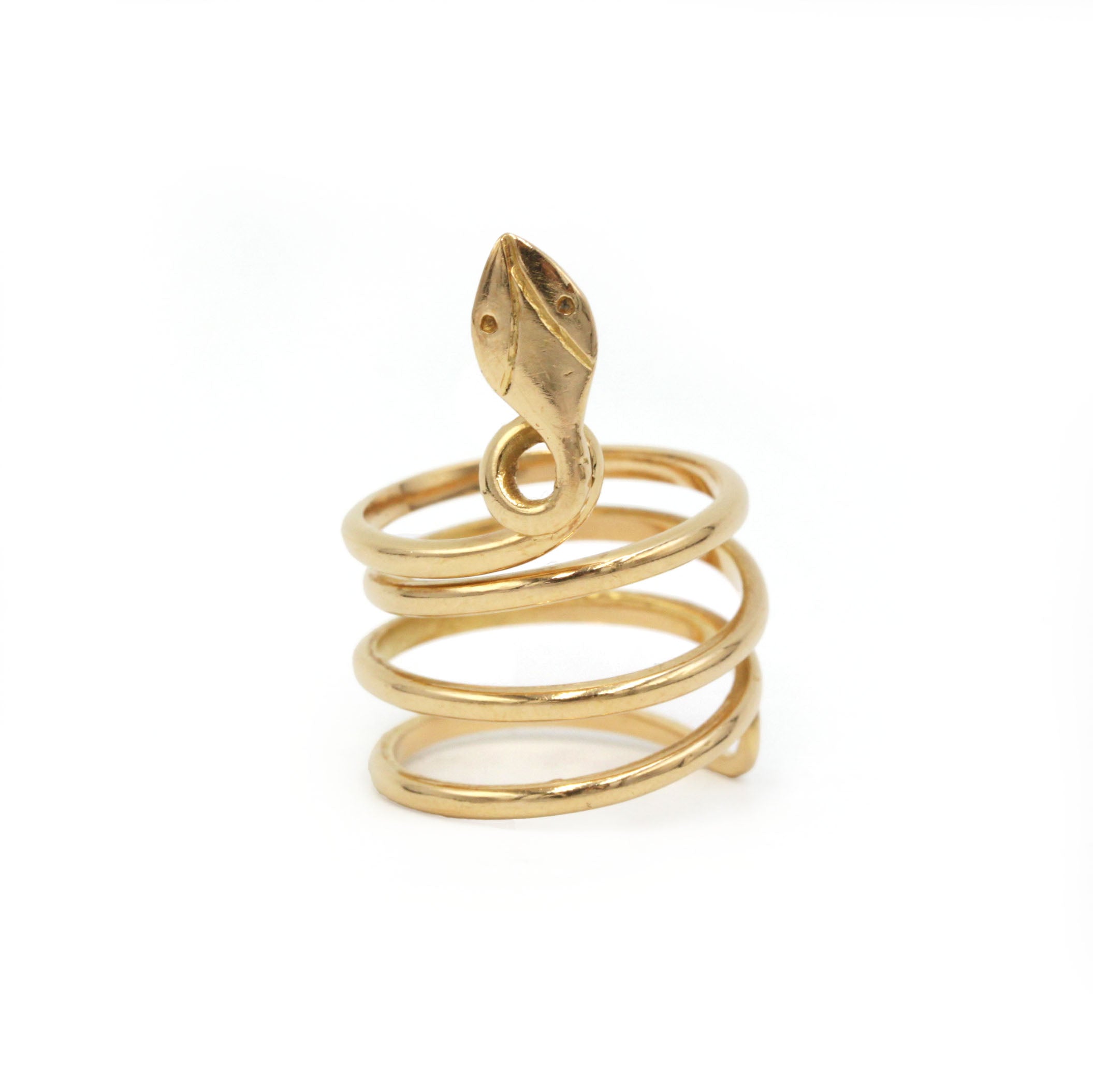 Yellow Gold Snake Ring
