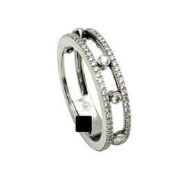 MESSIKA "Fine Move Romane Pavée" Pave ring in white gold and diamonds