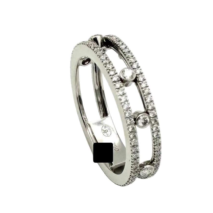 MESSIKA "Fine Move Romane Pavée" Pave ring in white gold and diamonds