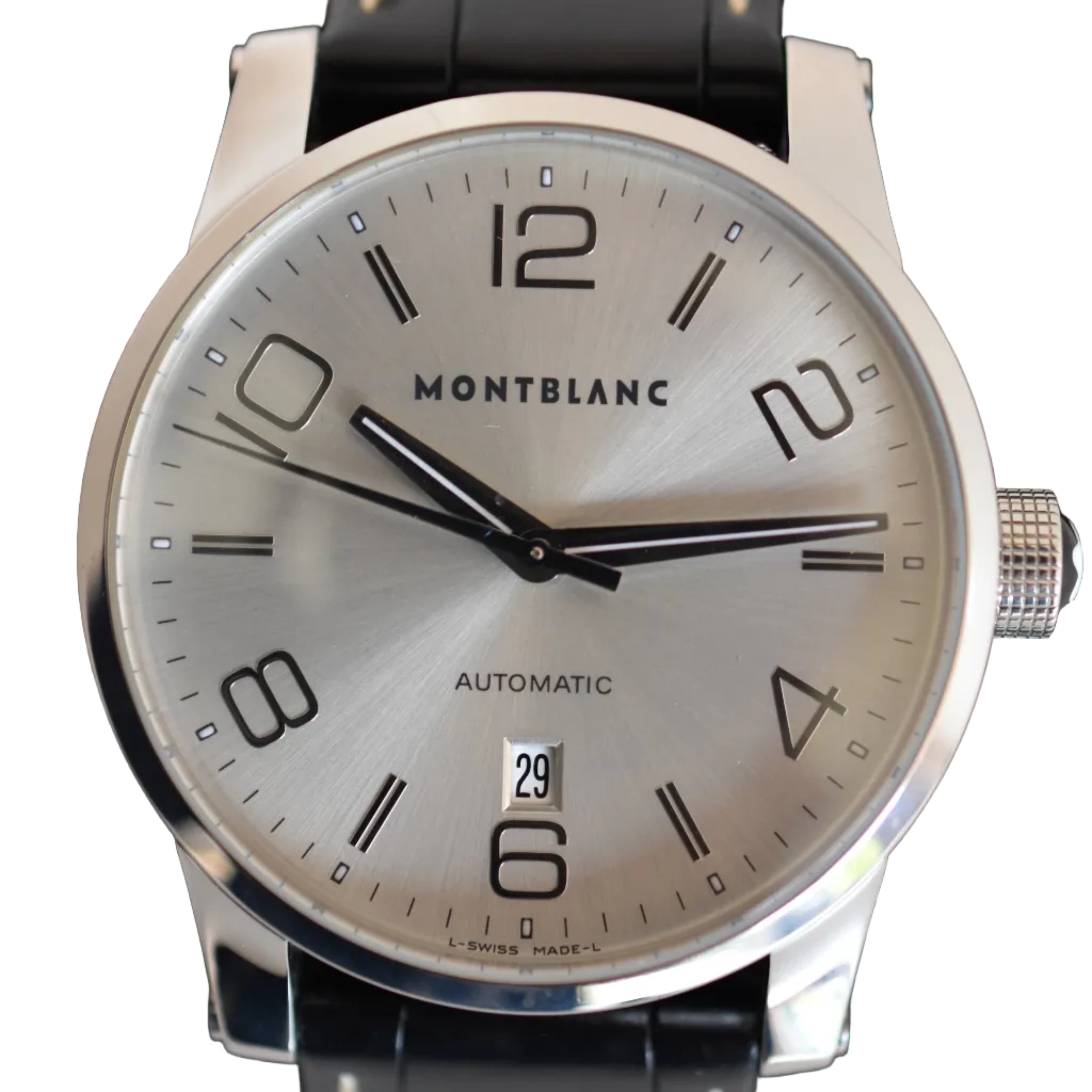 Montre MONTBLANC "Timewalker" en acier et cuir