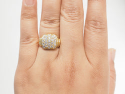 Bague Pavée en or jaune et diamants