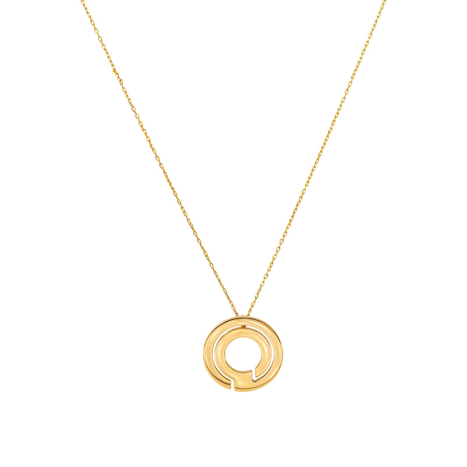 Dinh Van Collier Pendentif Seventies Or jaune