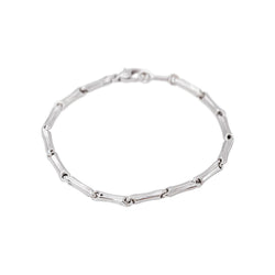 Chimento Bracelet Maille bâton Bamboo Or blanc