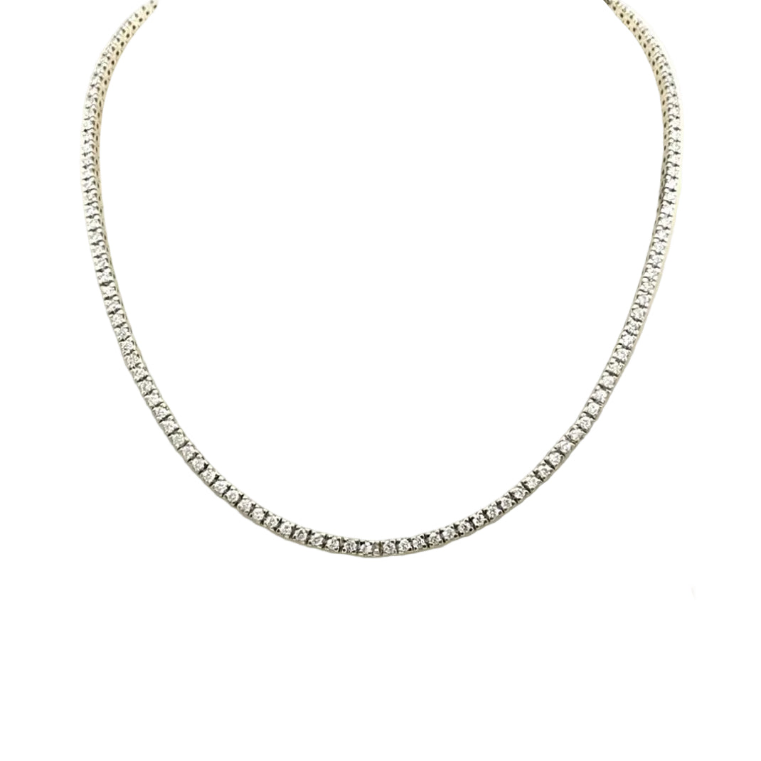 "Rivière" Necklace in White Gold and Diamonds