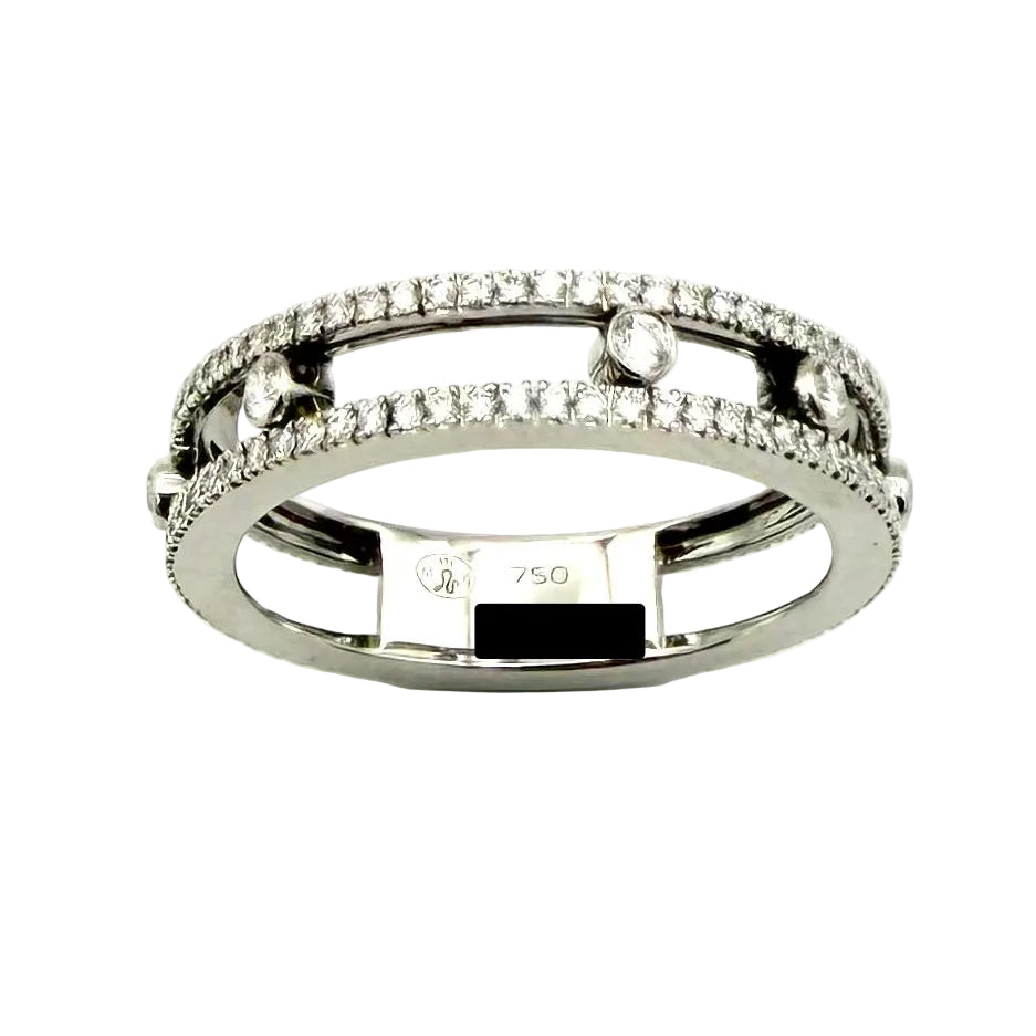 MESSIKA "Fine Move Romane Pavée" Pave ring in white gold and diamonds