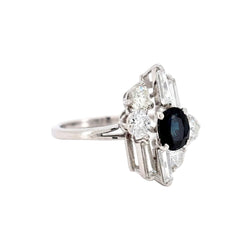 White gold, Sapphire and Diamond Ring