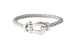 FRED "Force 10" Bracelet in white gold and steel