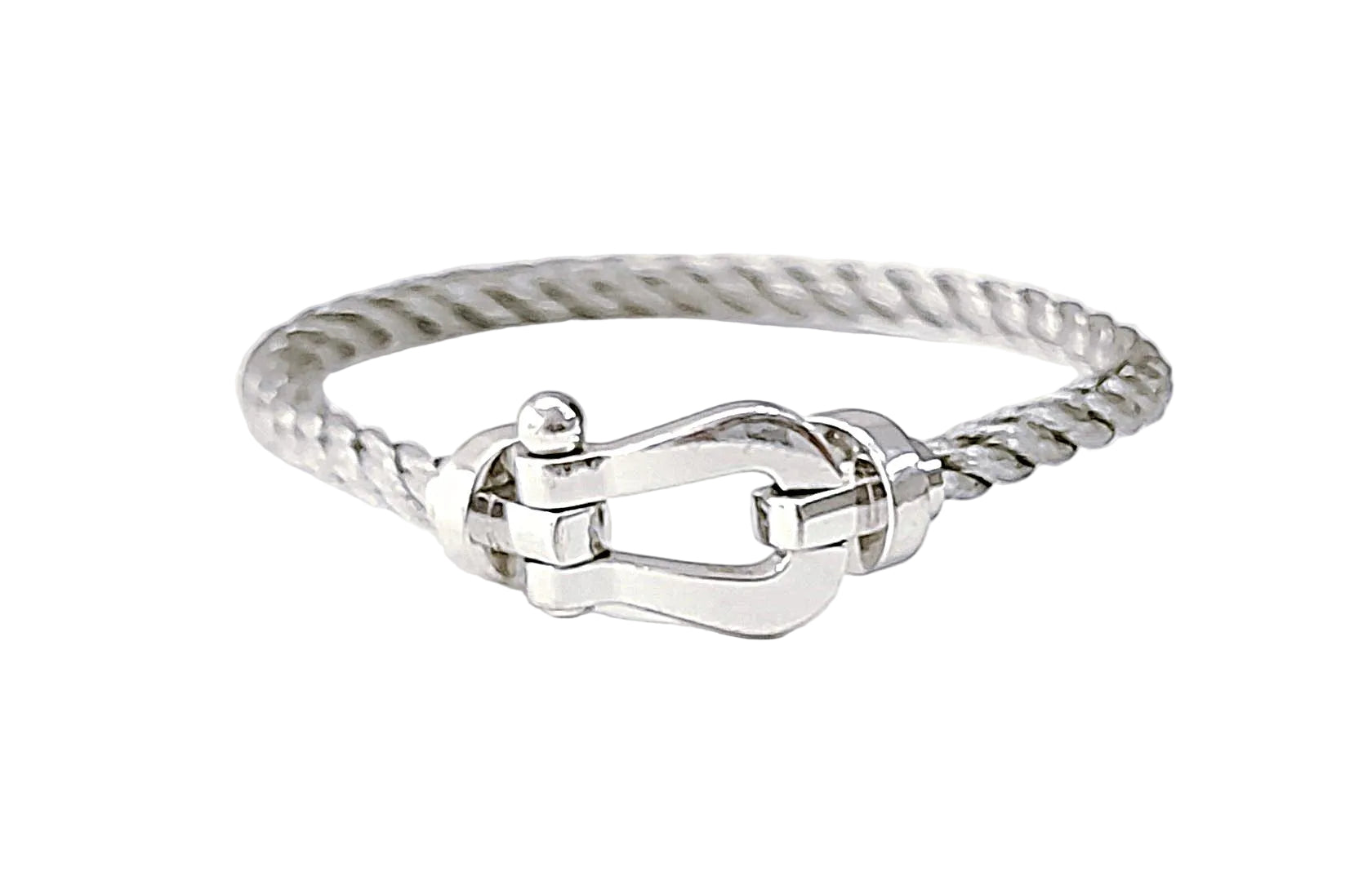 FRED "Force 10" Bracelet in white gold and steel