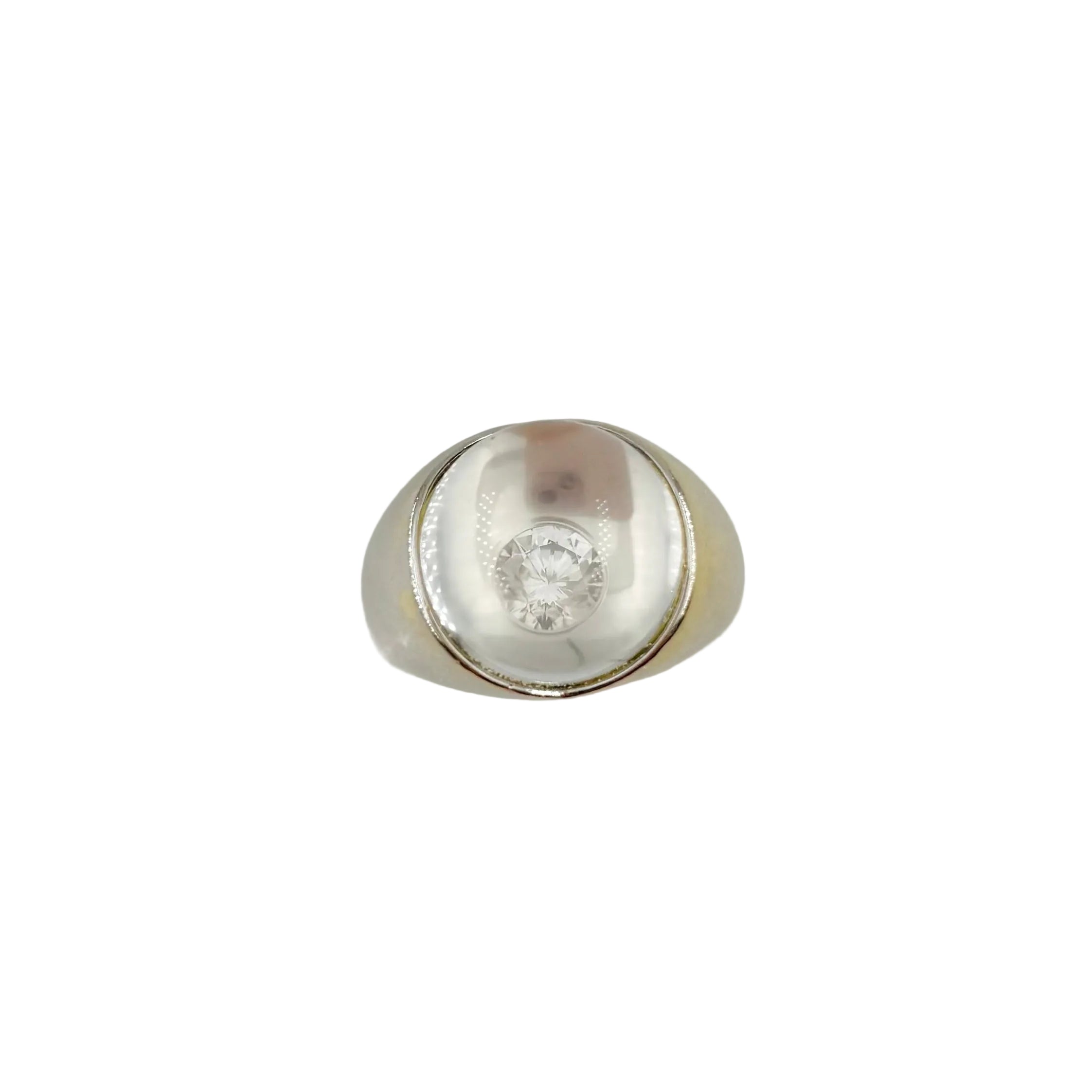 MAUBOUSSIN "Transparence" Ring in white gold, rock crystal, and diamond