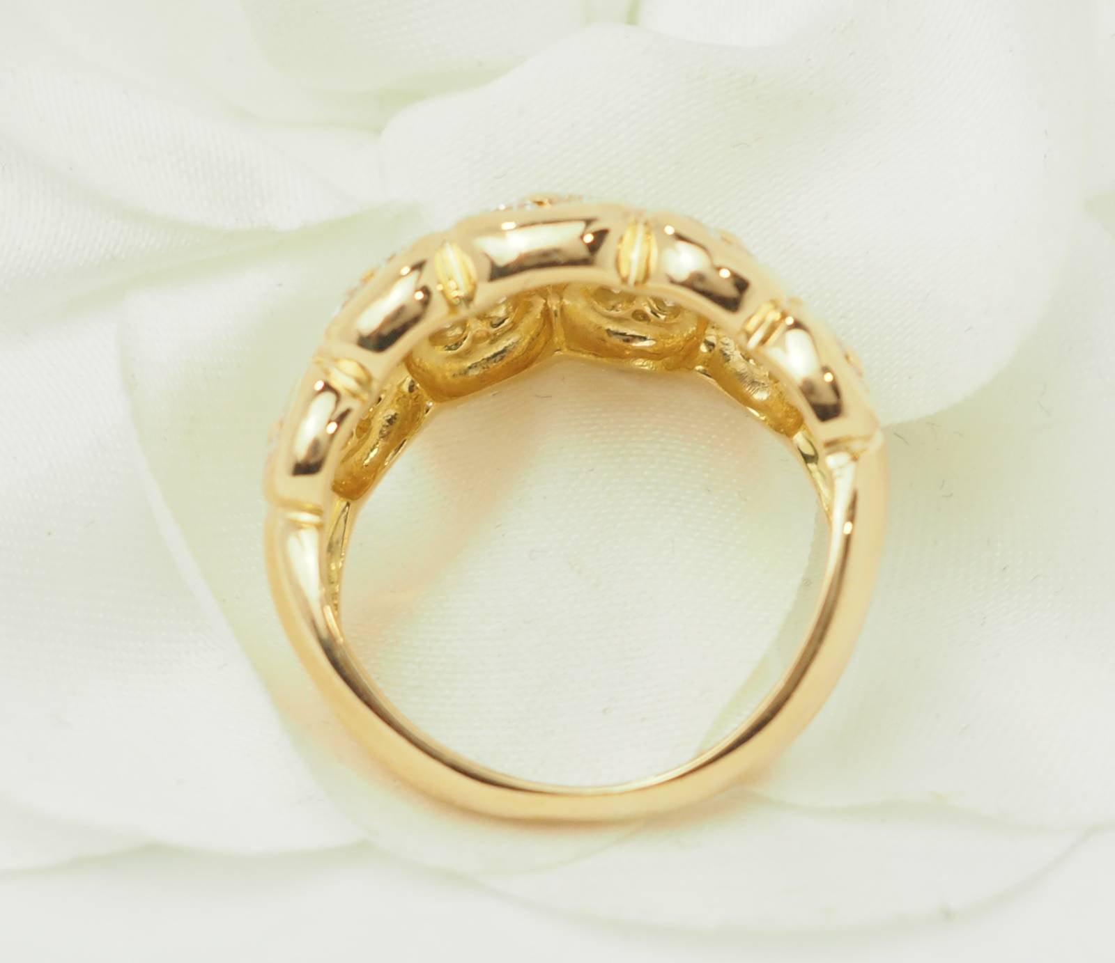 Ring Headband in yellow gold and diamonds