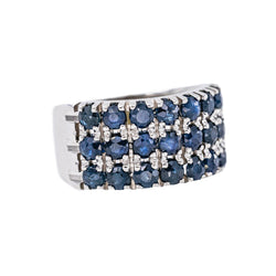 White gold Sapphire Band Ring