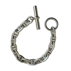 HERMÈS "Chaîne d'ancre" GM Silver Link Bracelet