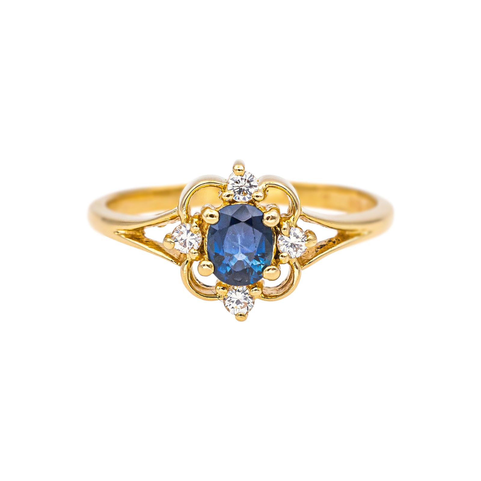 Ring Yellow gold Sapphire