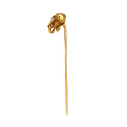 Yellow Gold and Diamond Tie Pin
