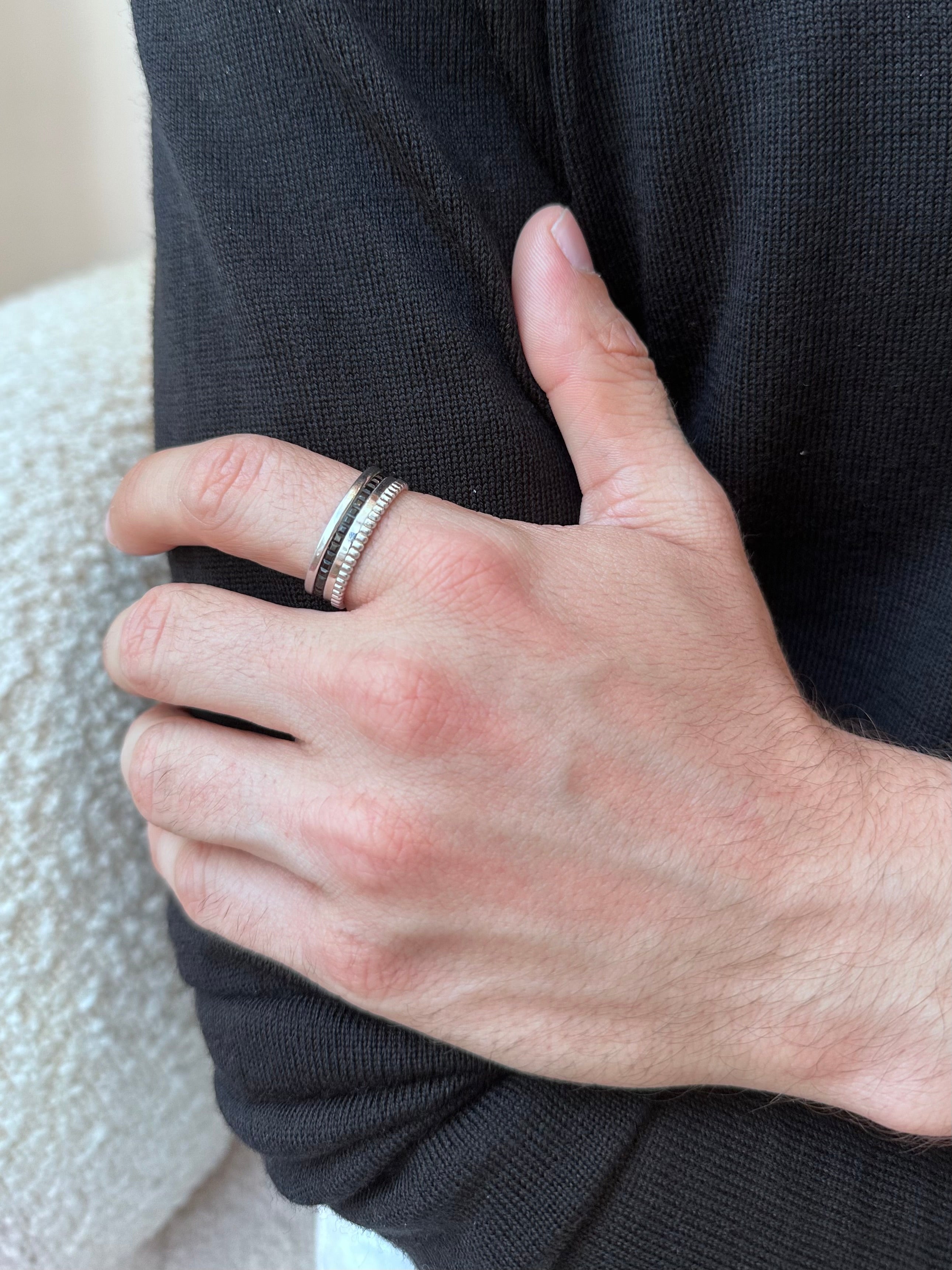 BOUCHERON "Quatre Black Edition" Ring in white gold and black PVD
