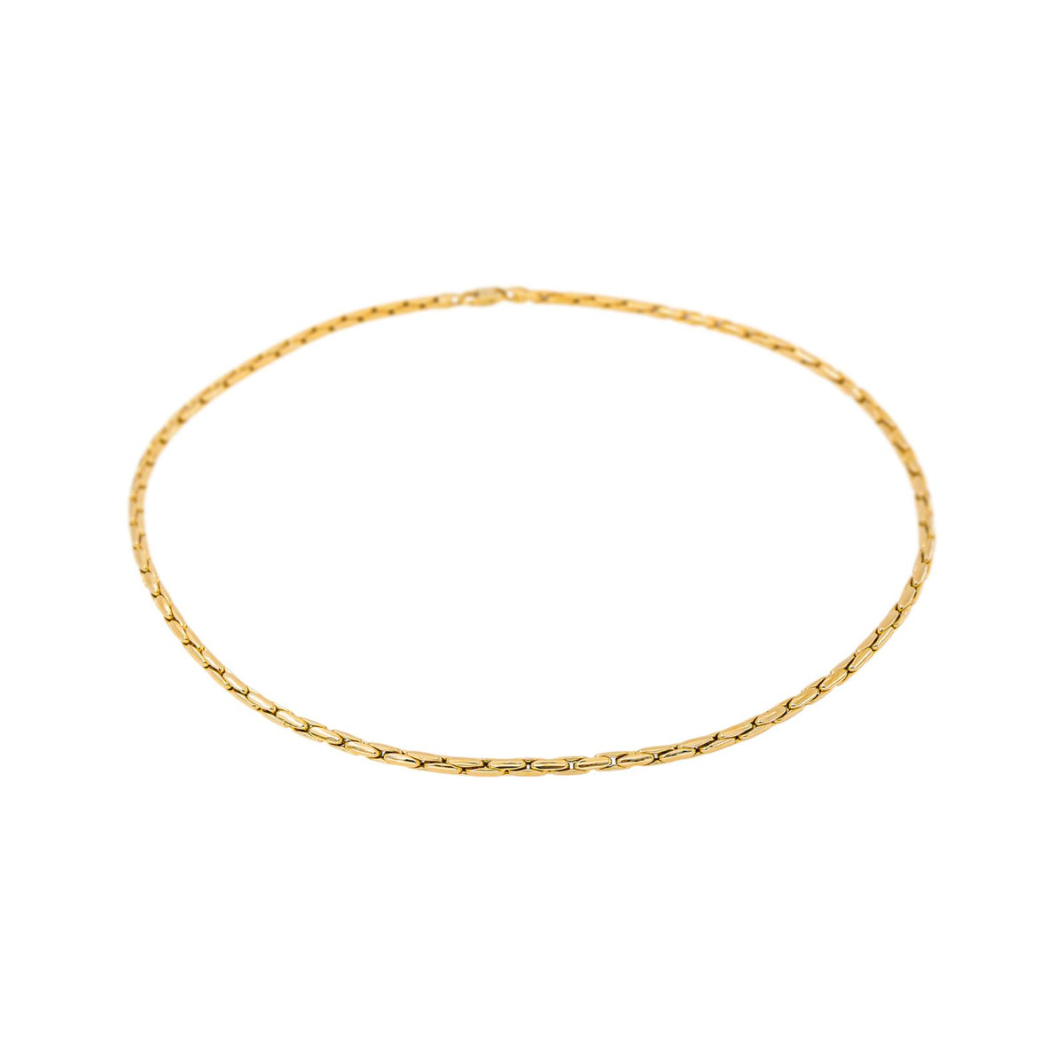 Yellow Gold "Grain de Riz" Link Necklace