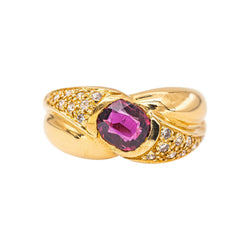 Bague Or jaune Rubis