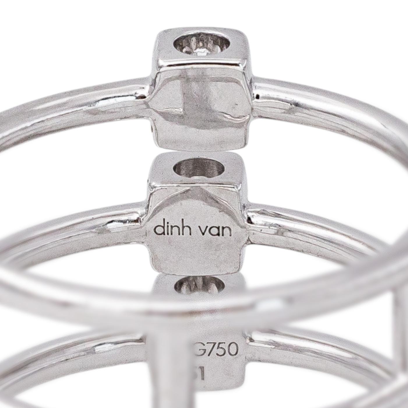 Dinh Van Ring "The Cube" White gold Diamond