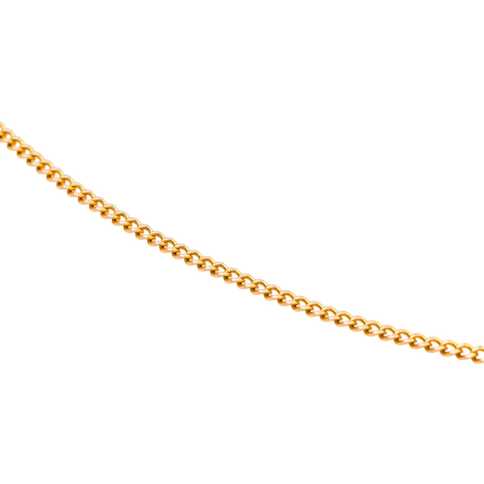 Rose gold curb chain necklace
