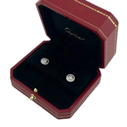 CARTIER Stud Earrings in White Gold and Diamonds