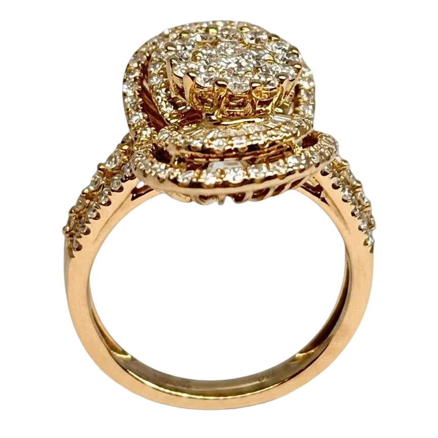 Rose Gold and Diamond Pave Ring