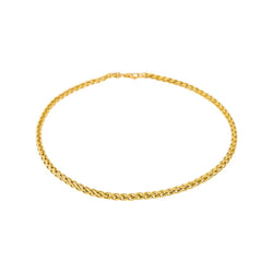 Yellow Gold Braided Link Necklace