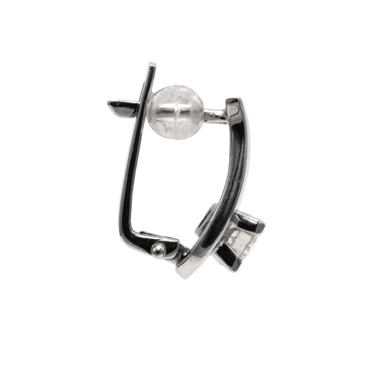 White gold and Diamond Lever-back Earrings