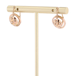 Boucles d'oreilles Dormeuses en or rose et perles