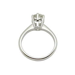 White Gold Solitaire Ring with a Diamond