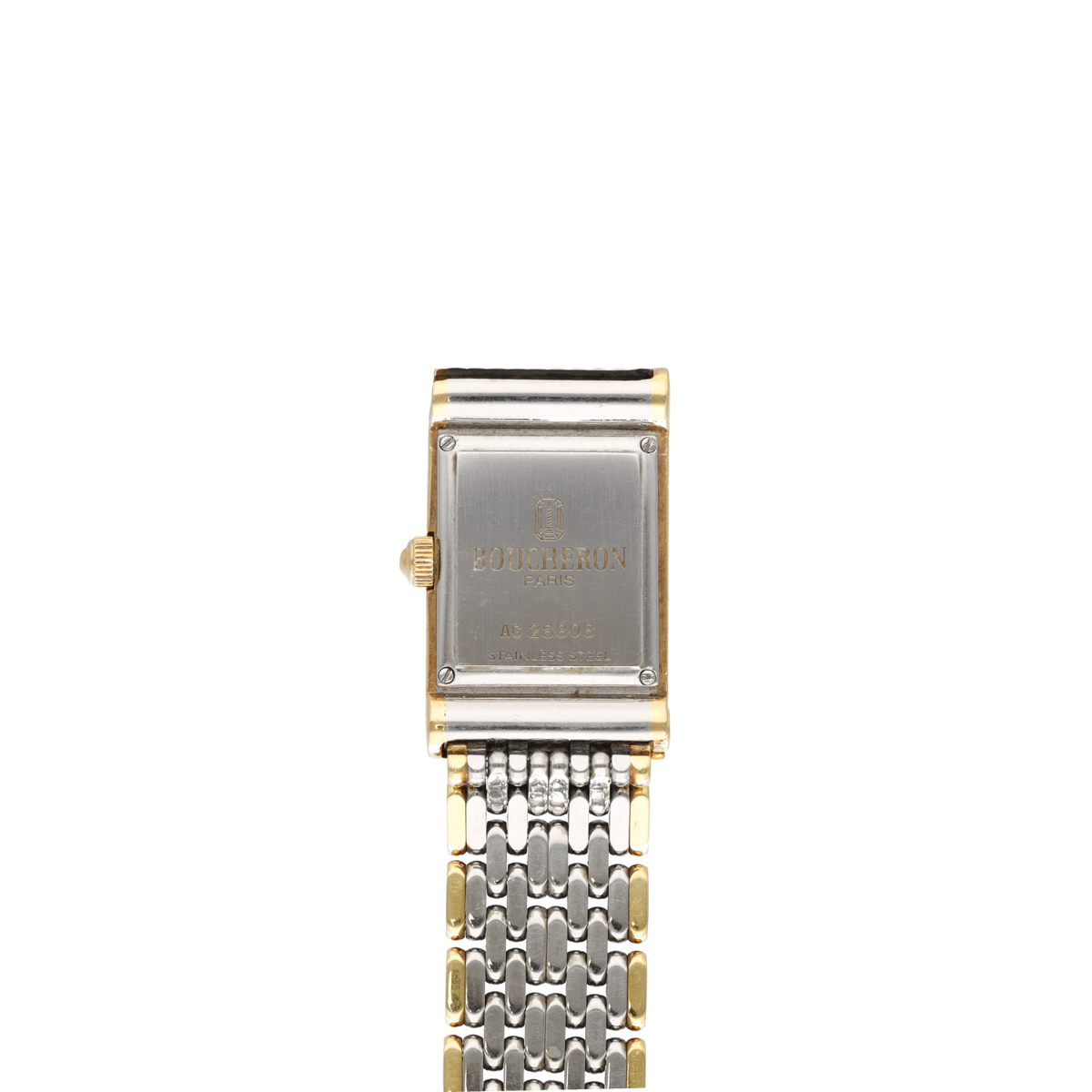 BOUCHERON "Reflet de dame" watch in yellow gold and stainless steel