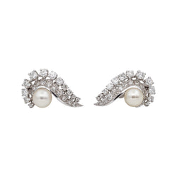 Boucles d'oreilles Or blanc Perle